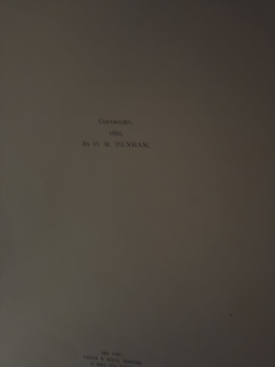 Copyright statement · 1880 · O. M. Dunham