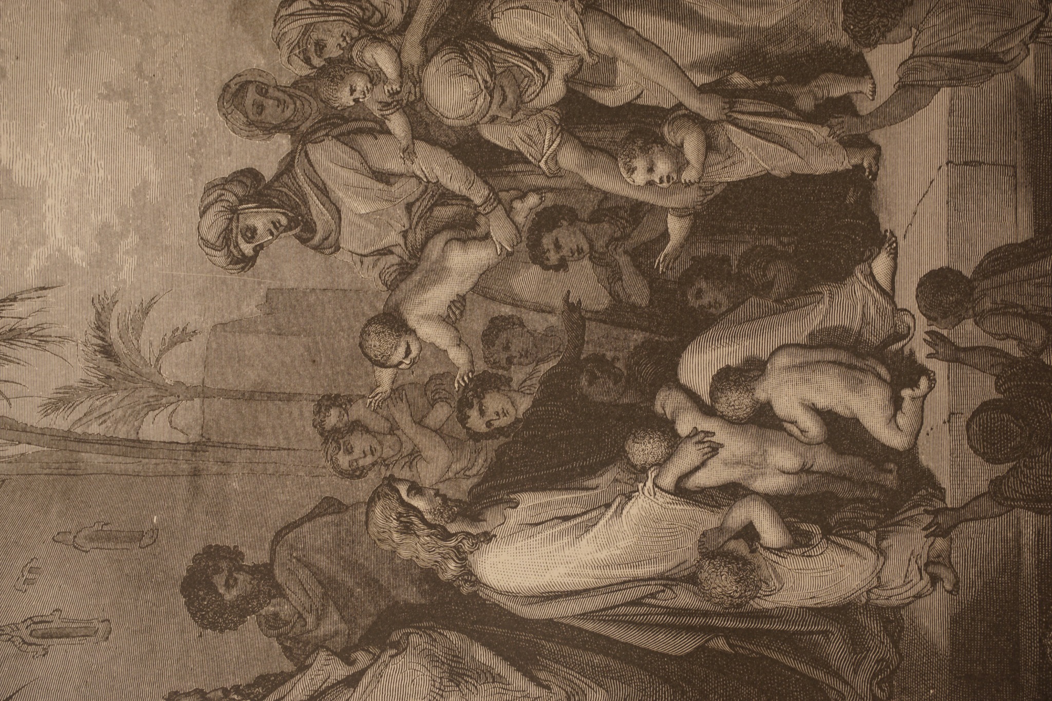 Jesus Blesses the Children, close-up photograph of the original illustration