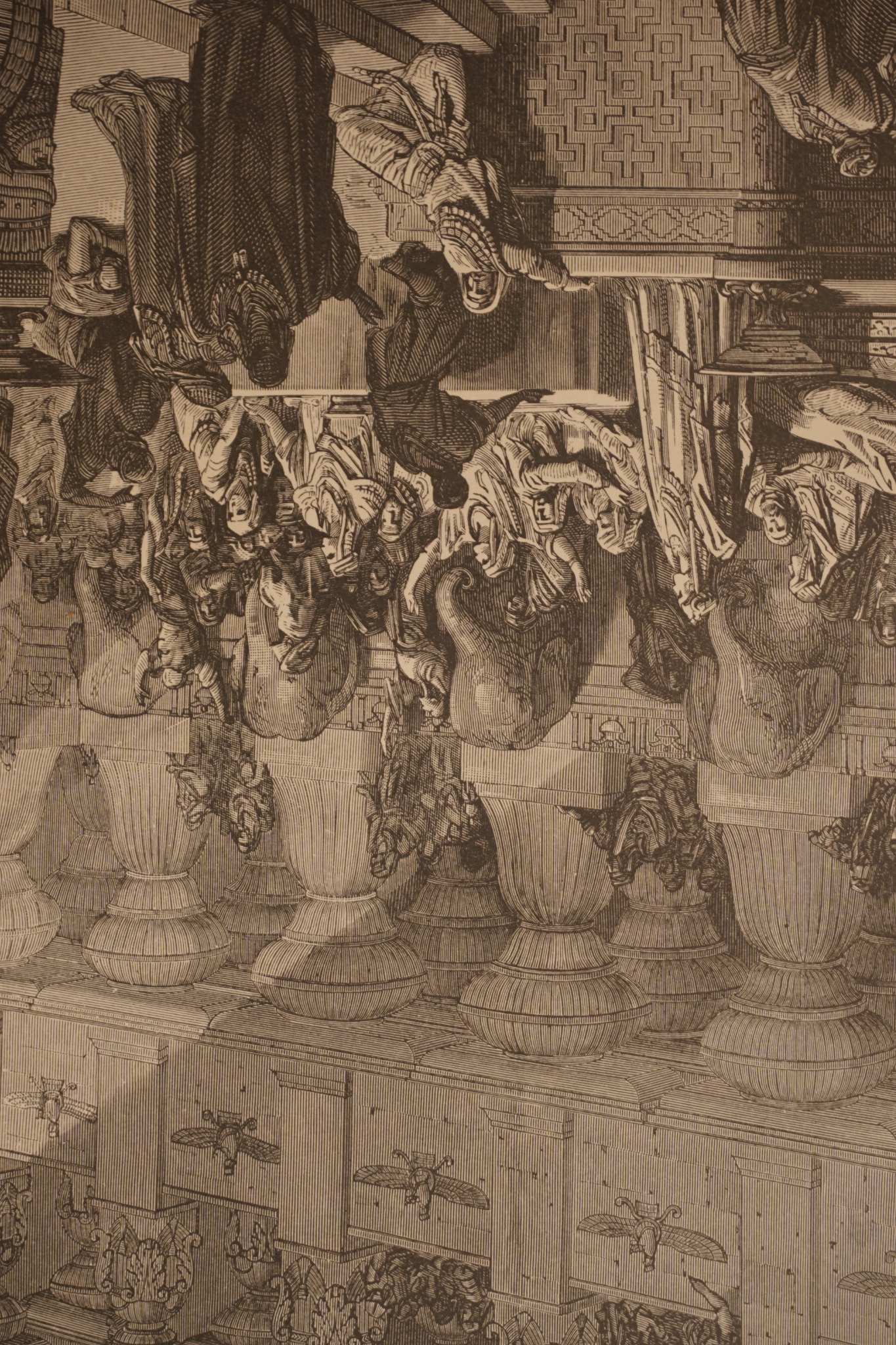 Belshazzar’s Feast: The Writing on the Wall, close-up photograph of the original illustration