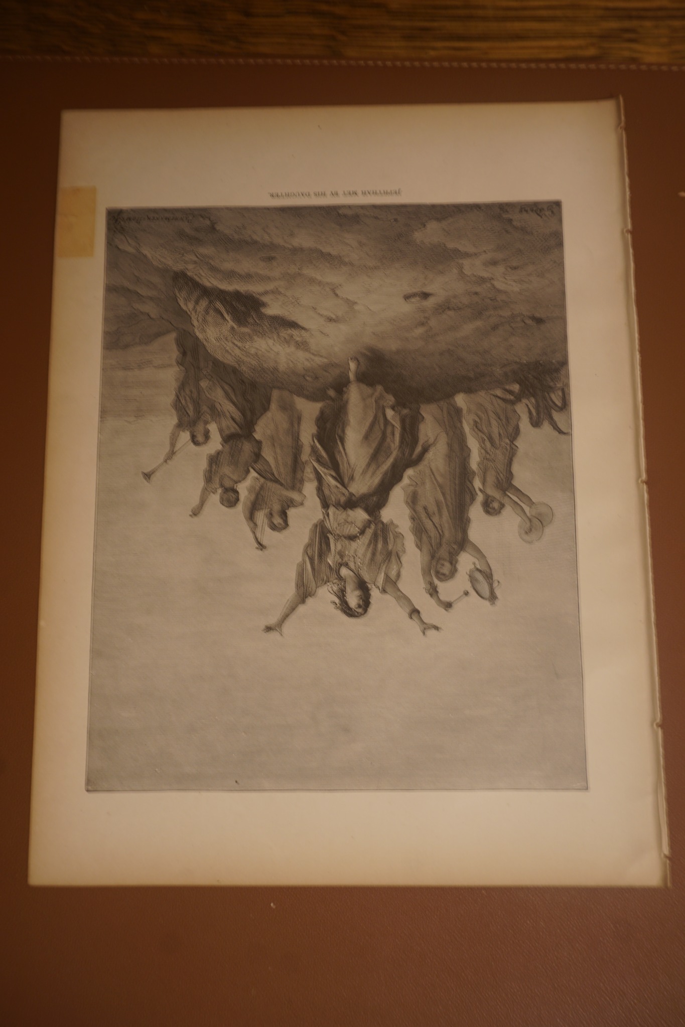 Full original 1880 leaf: JEPHTHAH MET BY HIS DAUGHTER.; visible edges and paper condition